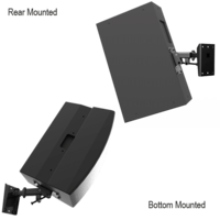 MULTIMOUNT, 120 LB/54 KG, INDOOR SPEAKER WALL MOUNT (BOTTOM/BACK MOUNT FOR 4 HOLE MOUNTING PATTERNS)